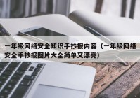 一年级网络安全知识手抄报内容（一年级网络安全手抄报图片大全简单又漂亮）