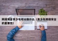 网络安全青少年可以做什么（青少年网络安全的重要性）