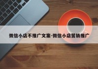 微信小店不推广文案-微信小店营销推广