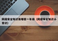 网络安全知识有哪些一年级（网络安全知识小常识）