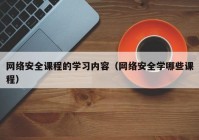 网络安全课程的学习内容（网络安全学哪些课程）