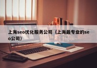 上海seo优化服务公司（上海最专业的seo公司）