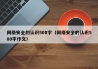 网络安全的认识500字（网络安全的认识500字作文）