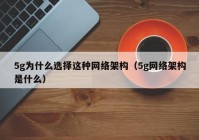 5g为什么选择这种网络架构（5g网络架构是什么）